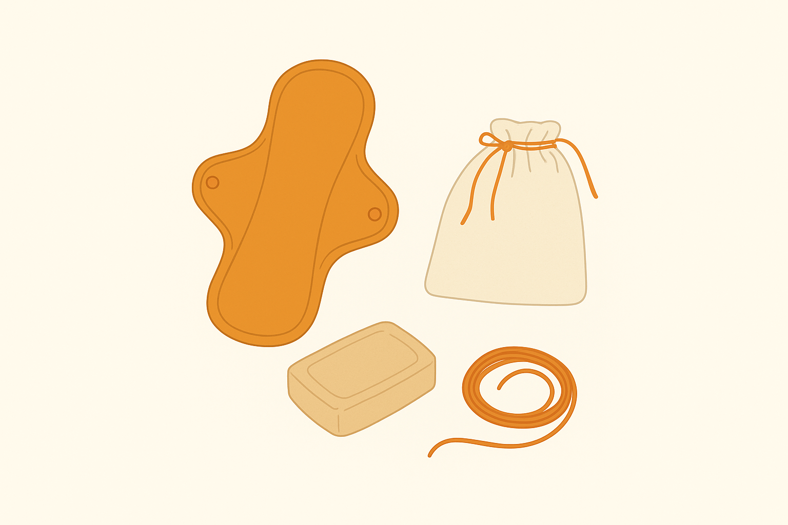 Full reusable pad kit contents