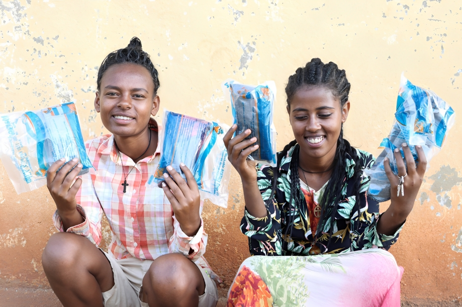 Reusable pad in packaging